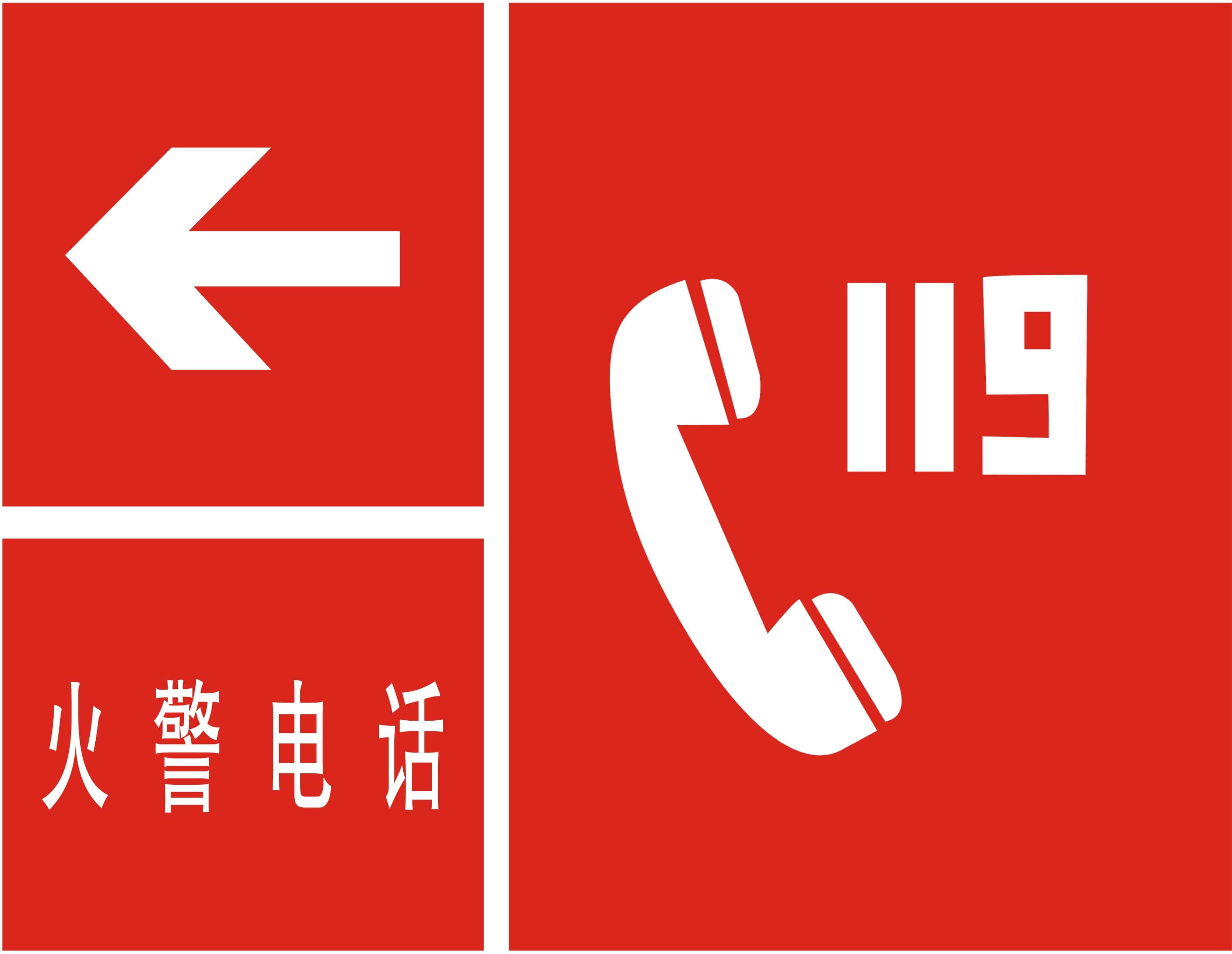常見消防安全火警電話標(biāo)志的識別